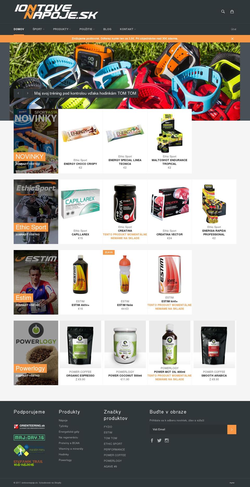 iontovenapoje.com shopify website screenshot
