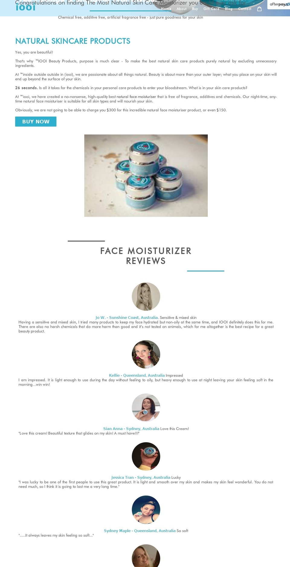 iooi.net.au shopify website screenshot