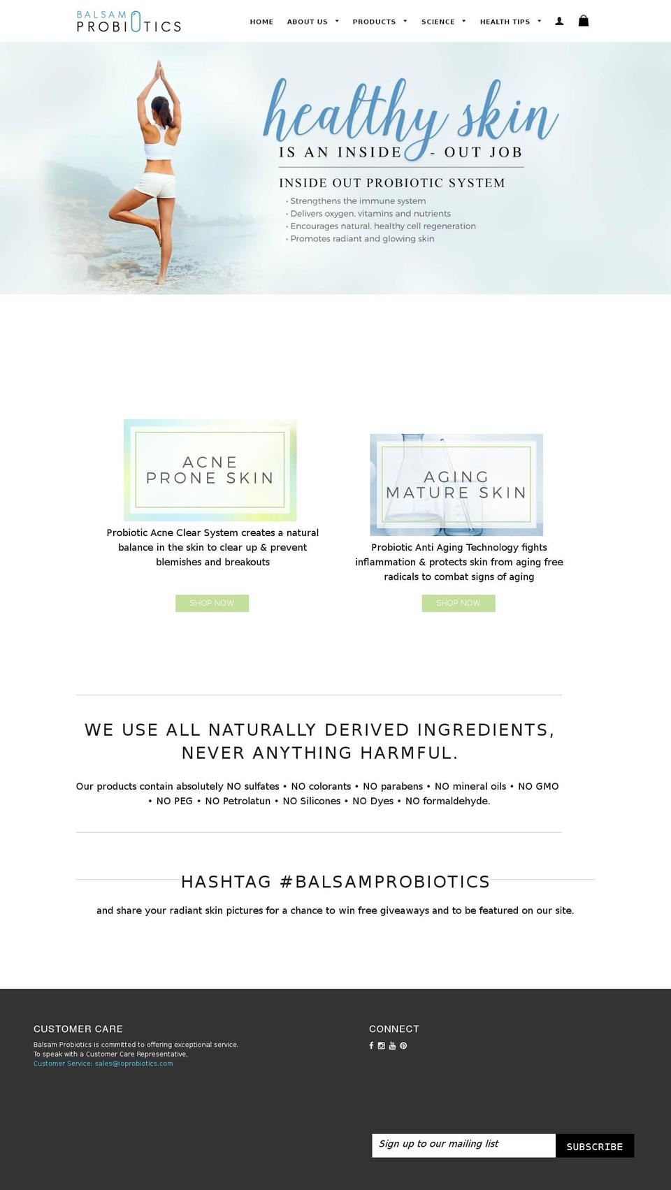 ioprobiotics.com — Shopify storefront screenshot