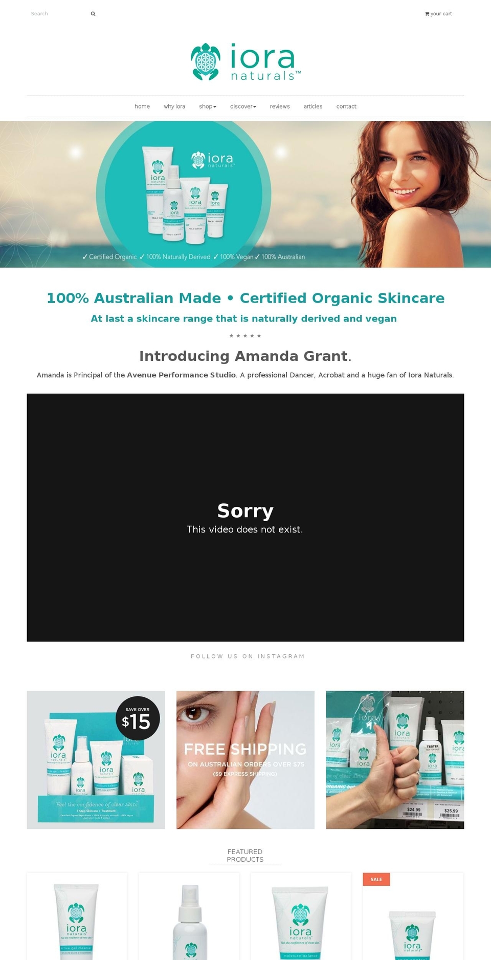 ioranaturals.net shopify website screenshot