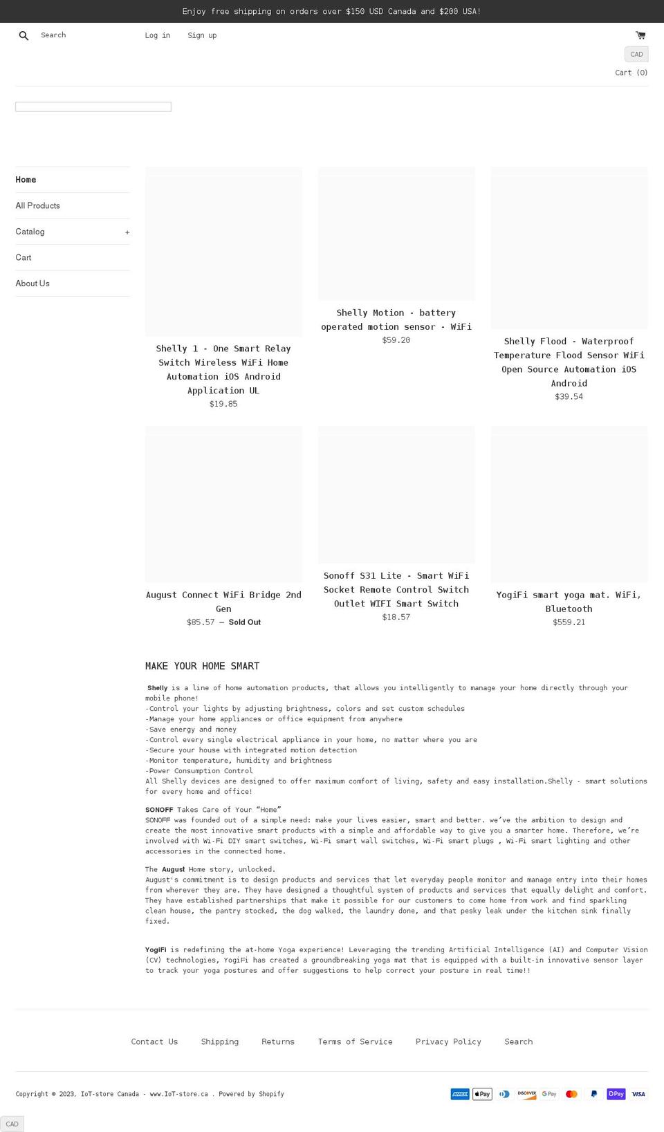 iot-store.ca shopify website screenshot