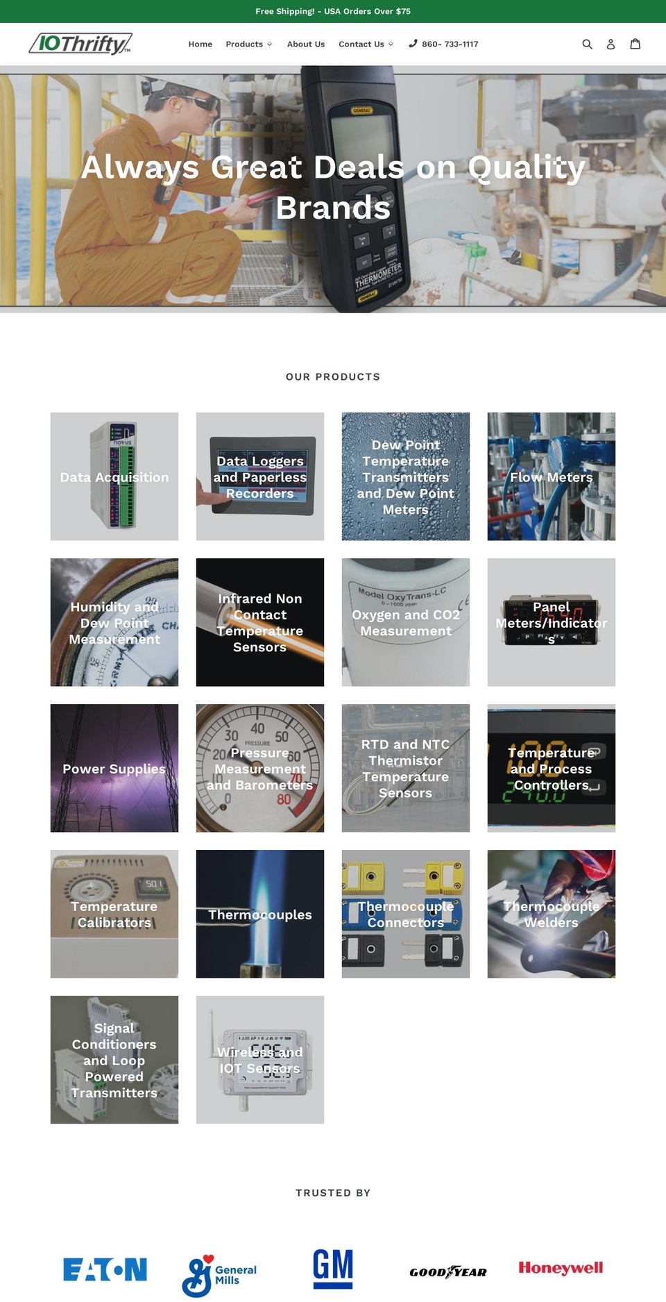 iothrifty.com shopify website screenshot