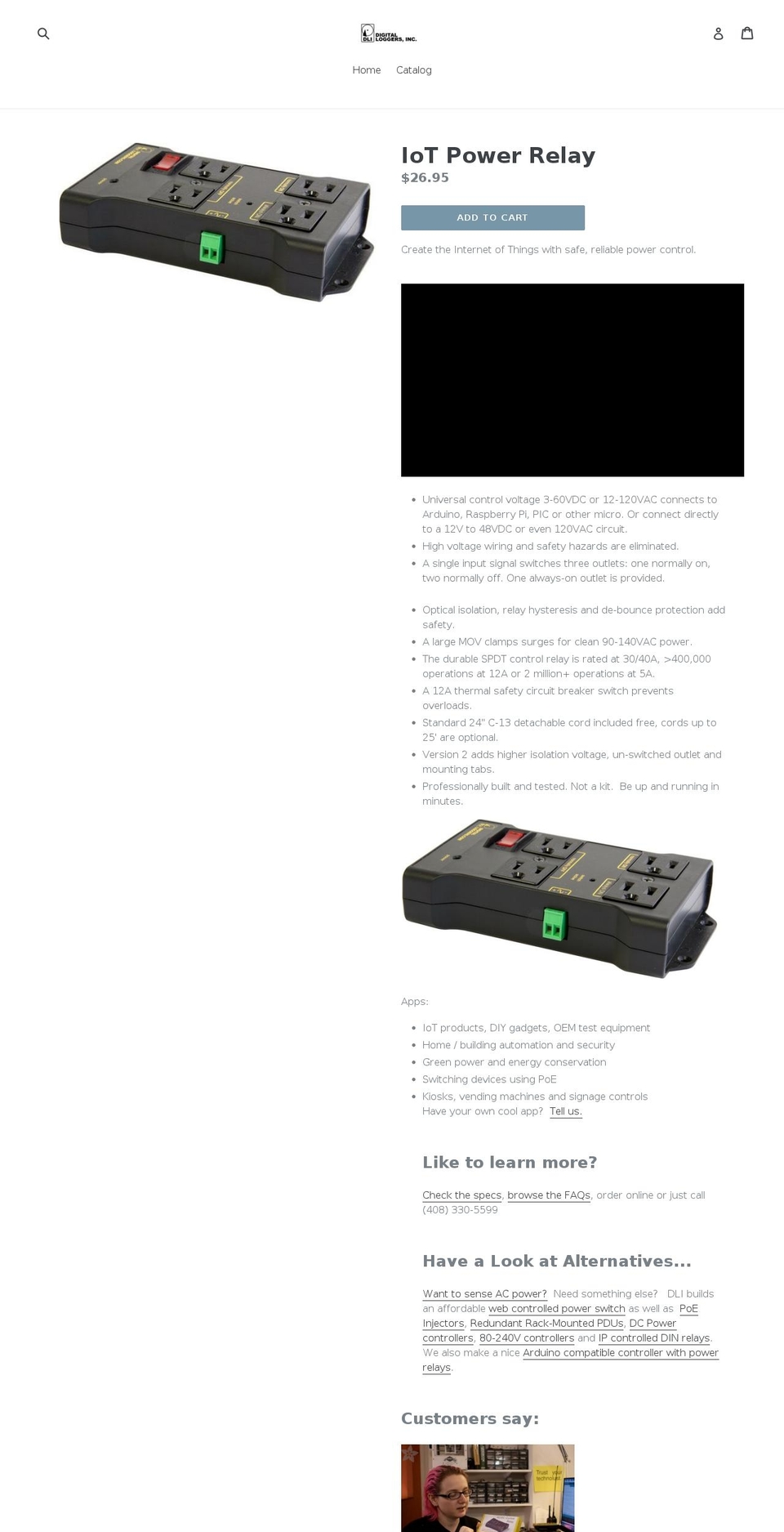 iotrelay.com shopify website screenshot