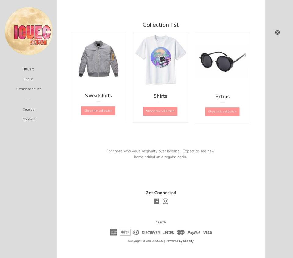 iouec.com — Shopify storefront screenshot