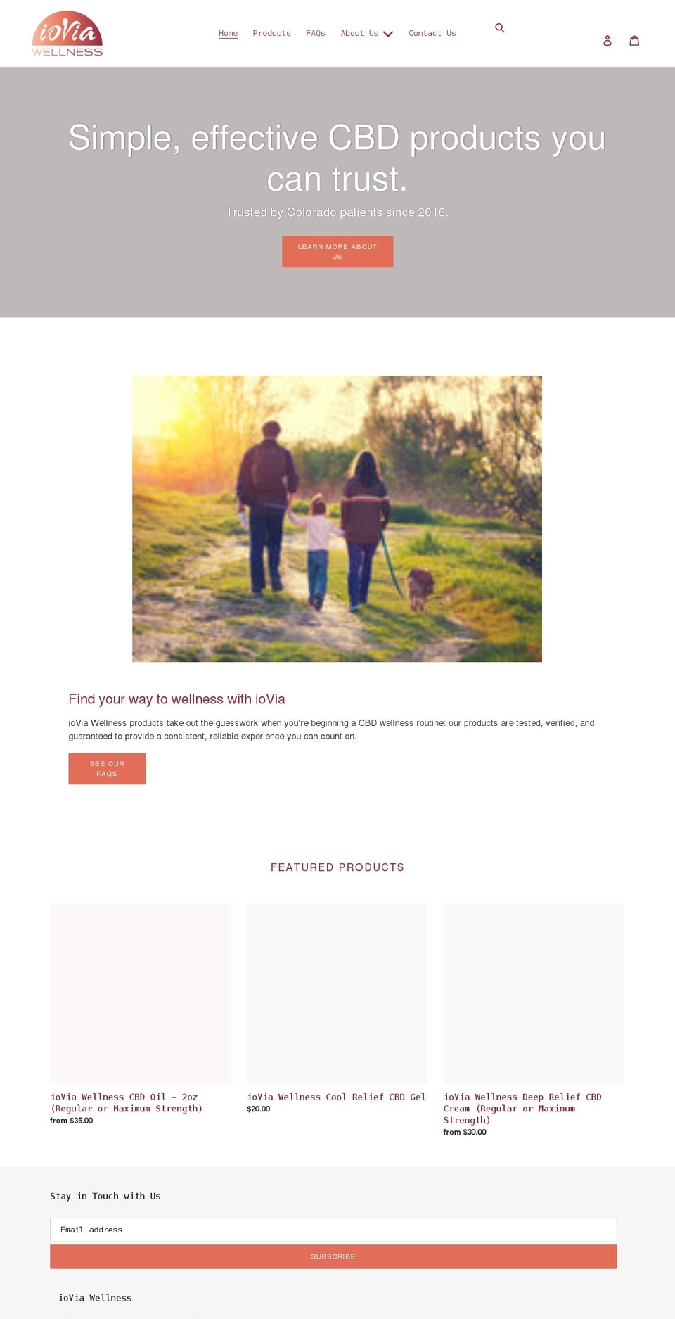 ioviawellness.com shopify website screenshot