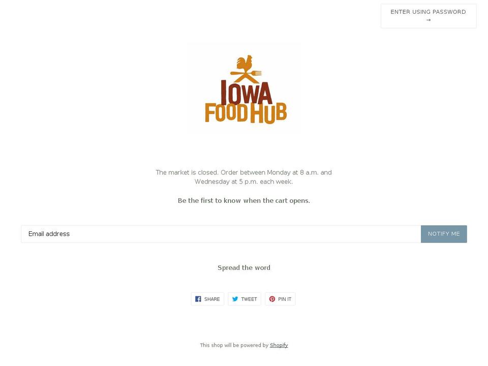 iowa-food-hub.myshopify.com shopify website screenshot