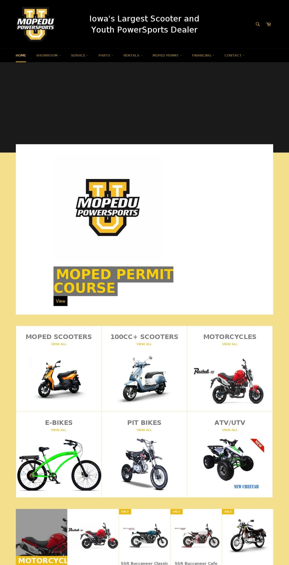 iowacitypowersports.com — Shopify storefront screenshot