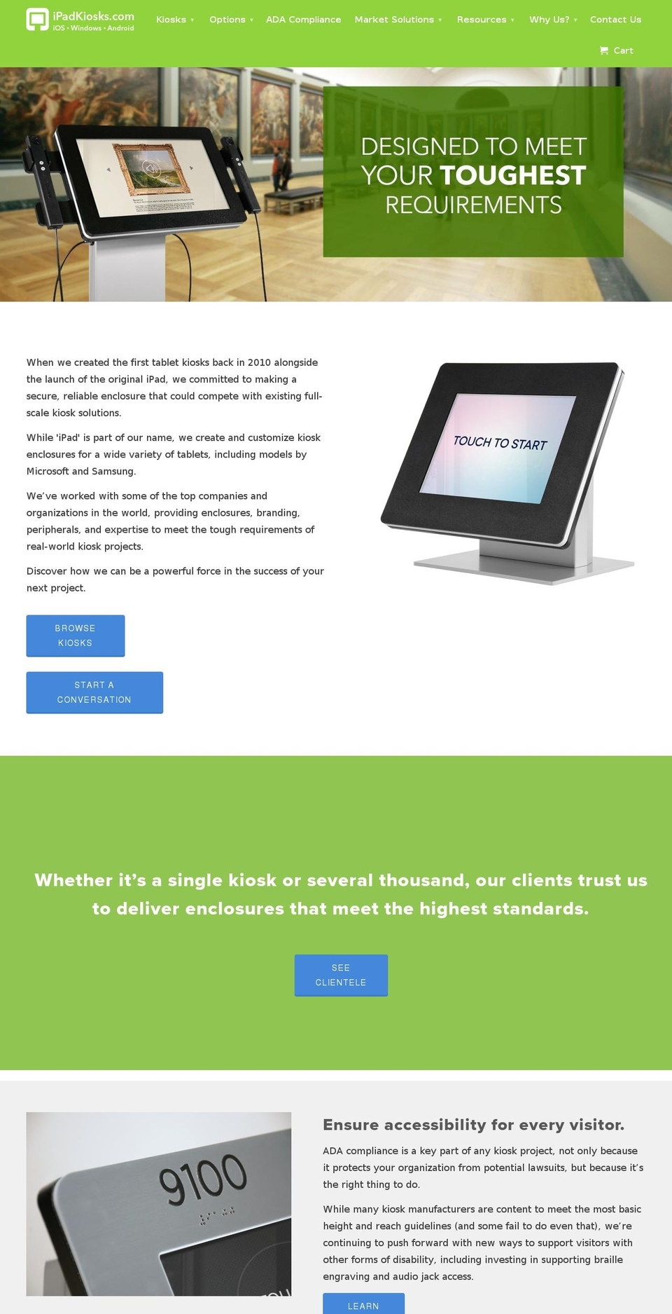 ipad-kiosks.com — Shopify storefront screenshot