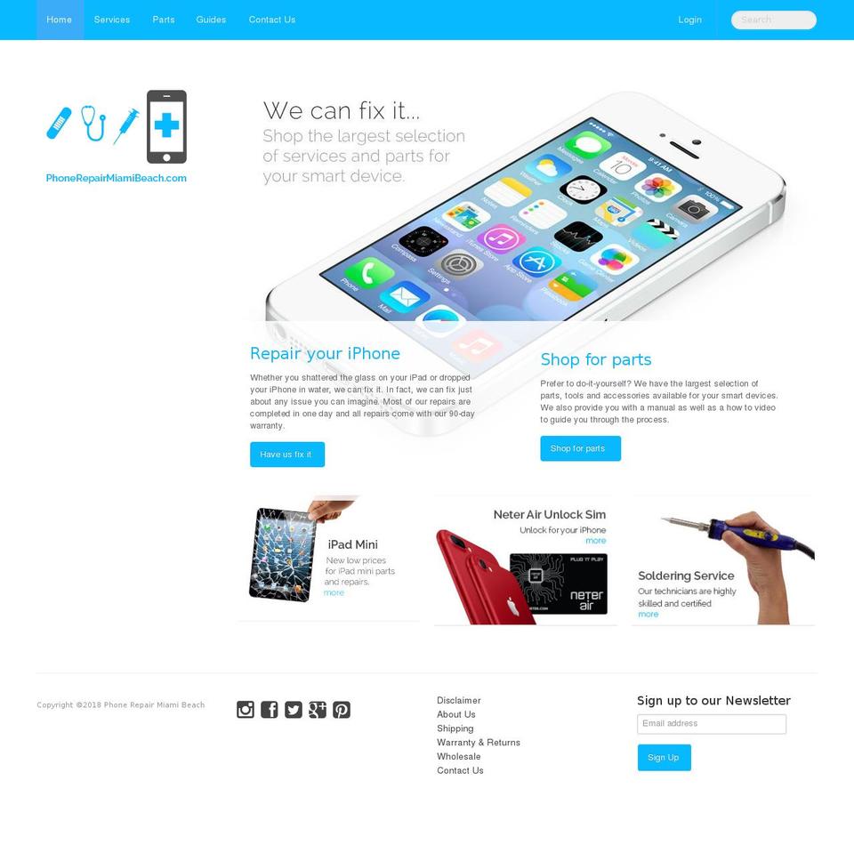 Copy of Lucid One Shopify theme site example ipadrepairmiamibeach.com