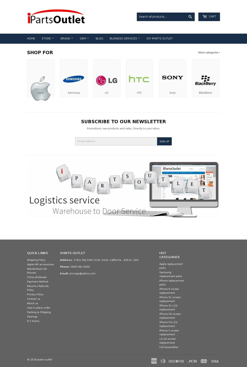 ipartsoutletusa.com — Shopify storefront screenshot