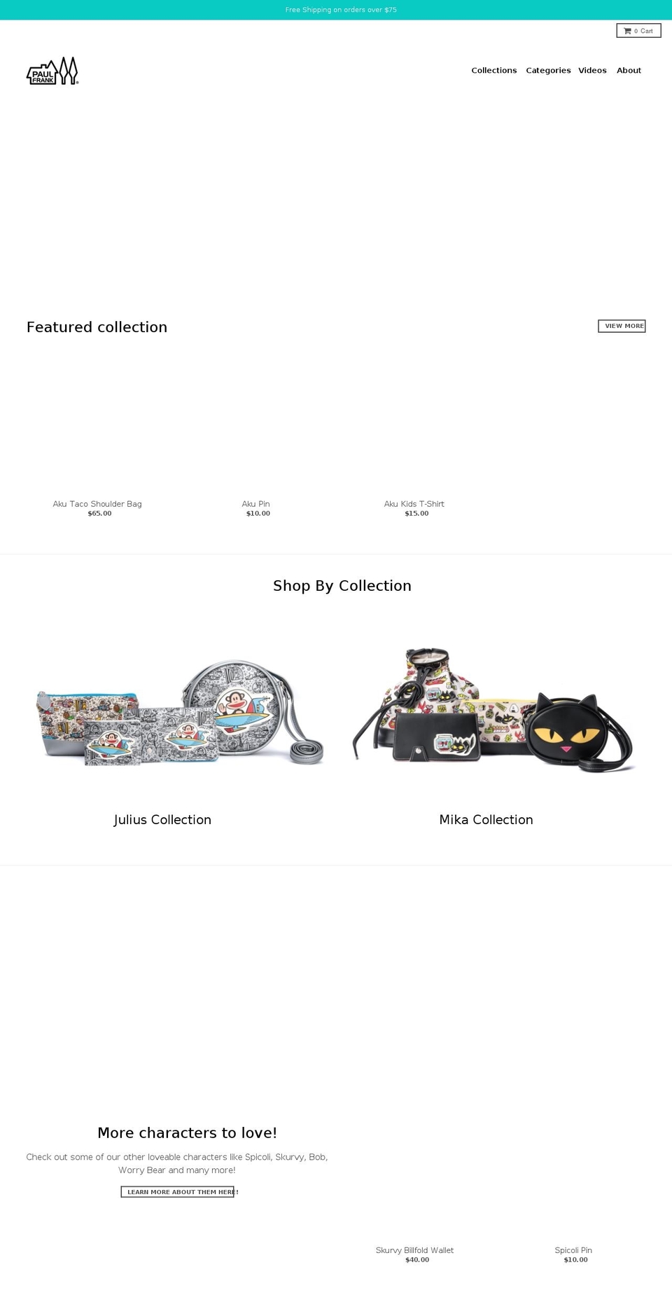 ipaulfrank.com — Shopify storefront screenshot