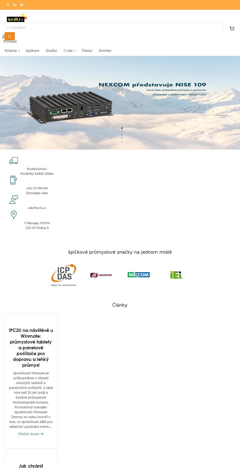 ipc2u.cz shopify website screenshot