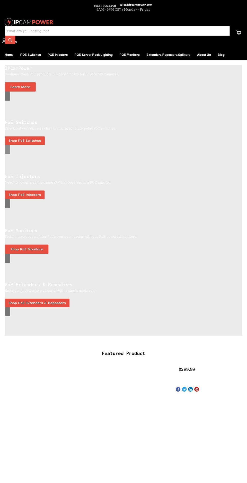 ipcampower.com shopify website screenshot