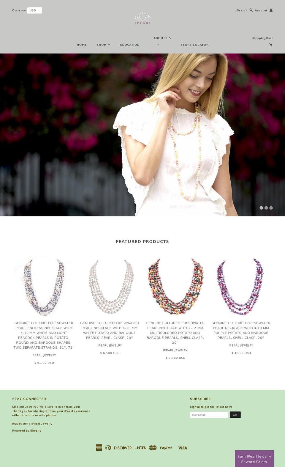 ipearljewelry.com — Shopify storefront screenshot