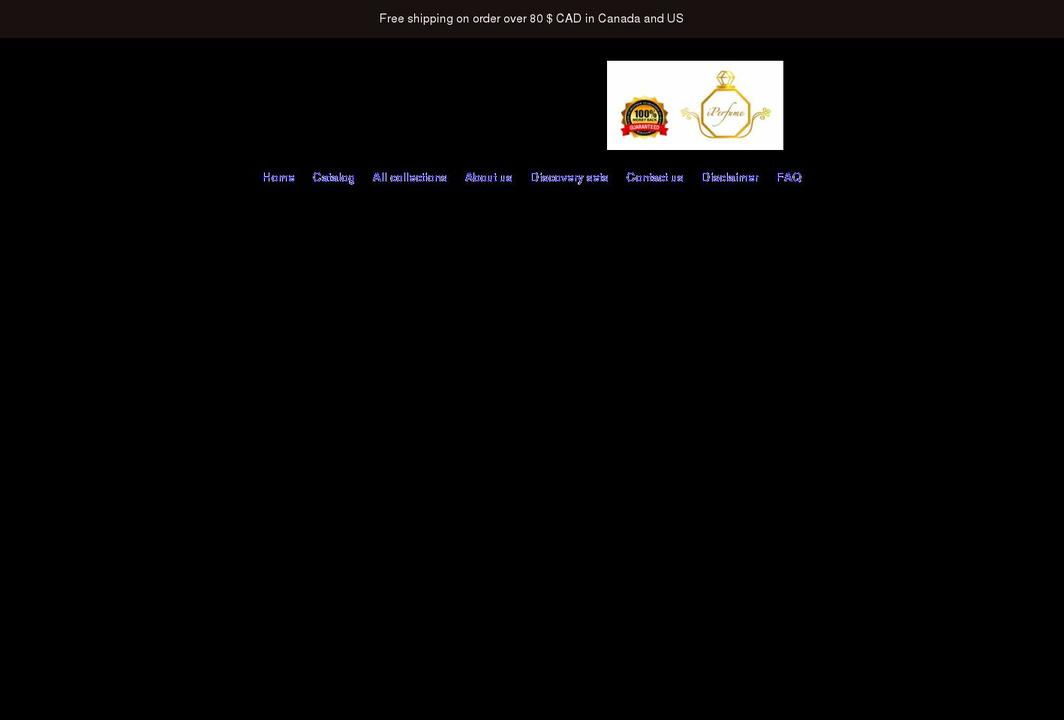 iperfume.ca shopify website screenshot