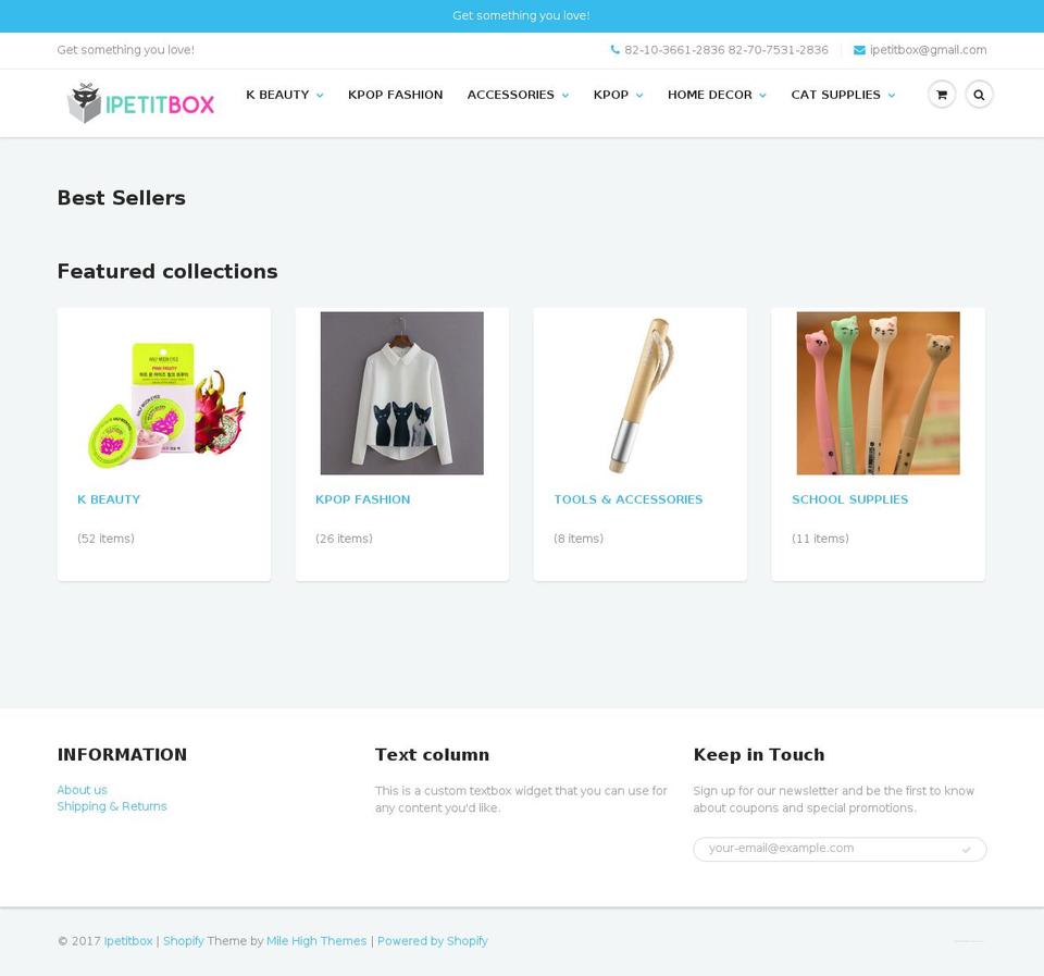 ipetitbox.com shopify website screenshot