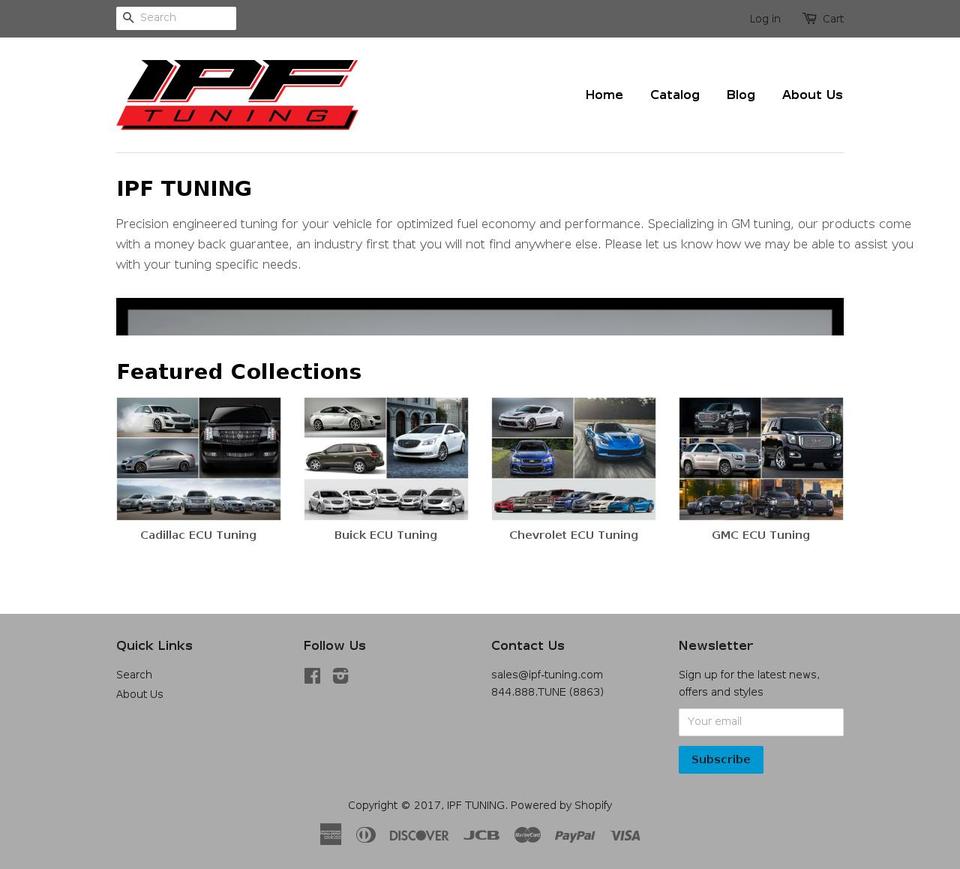 ipftuning.com shopify website screenshot