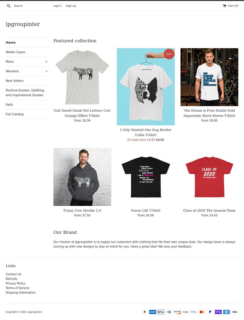 ipgroupinter.com shopify website screenshot