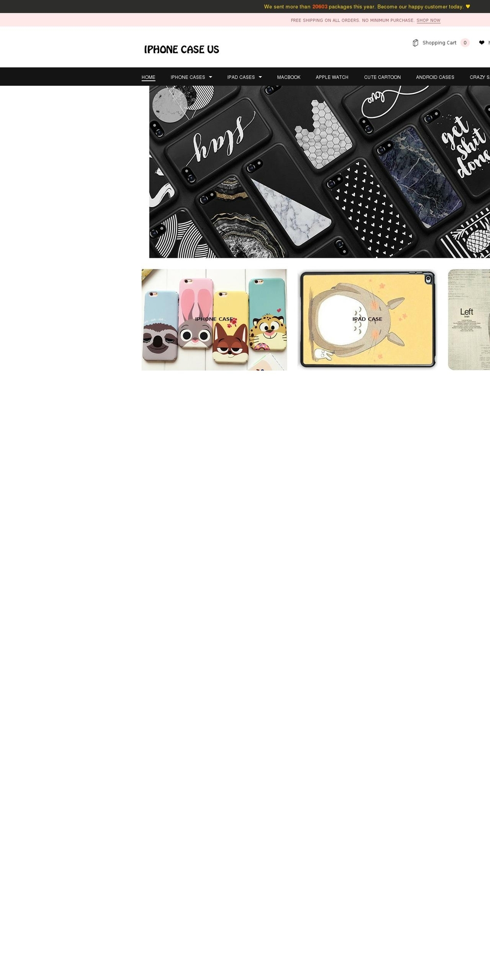 iphonecaseus.com shopify website screenshot