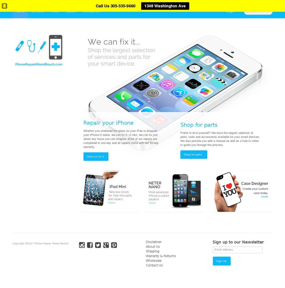 Copy of Lucid One Shopify theme site example iphonerepairmiamibeach.com