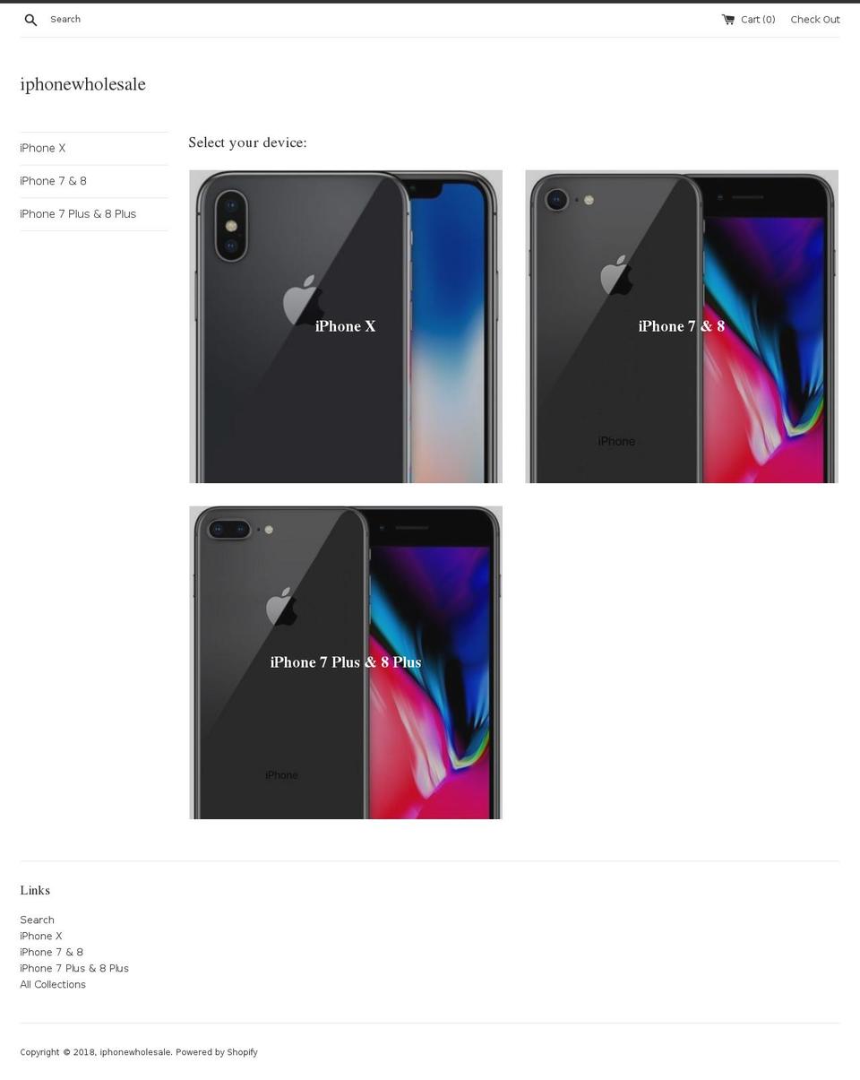 iphonewholesale.com — Shopify storefront screenshot