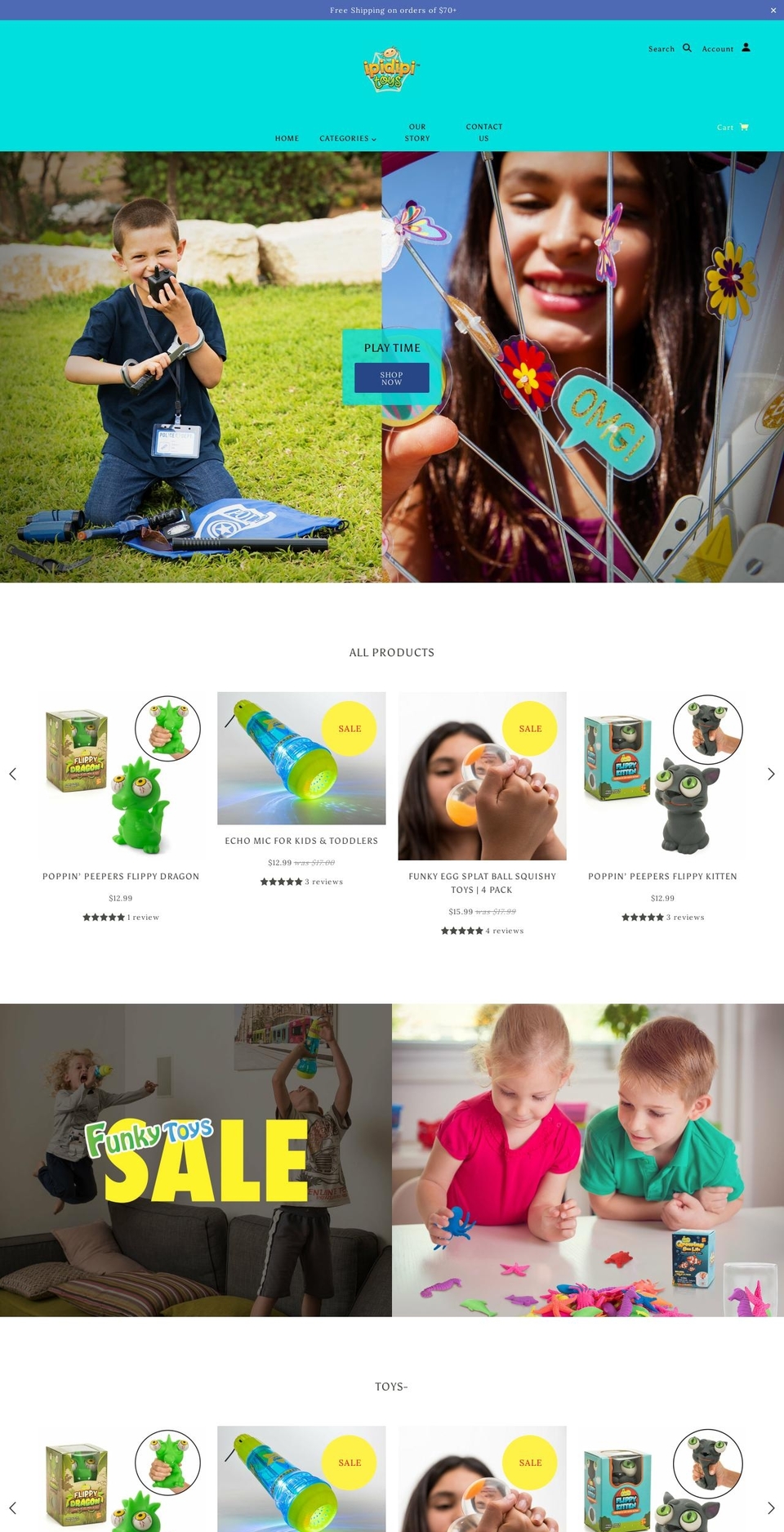 ipidipitoys.com shopify website screenshot