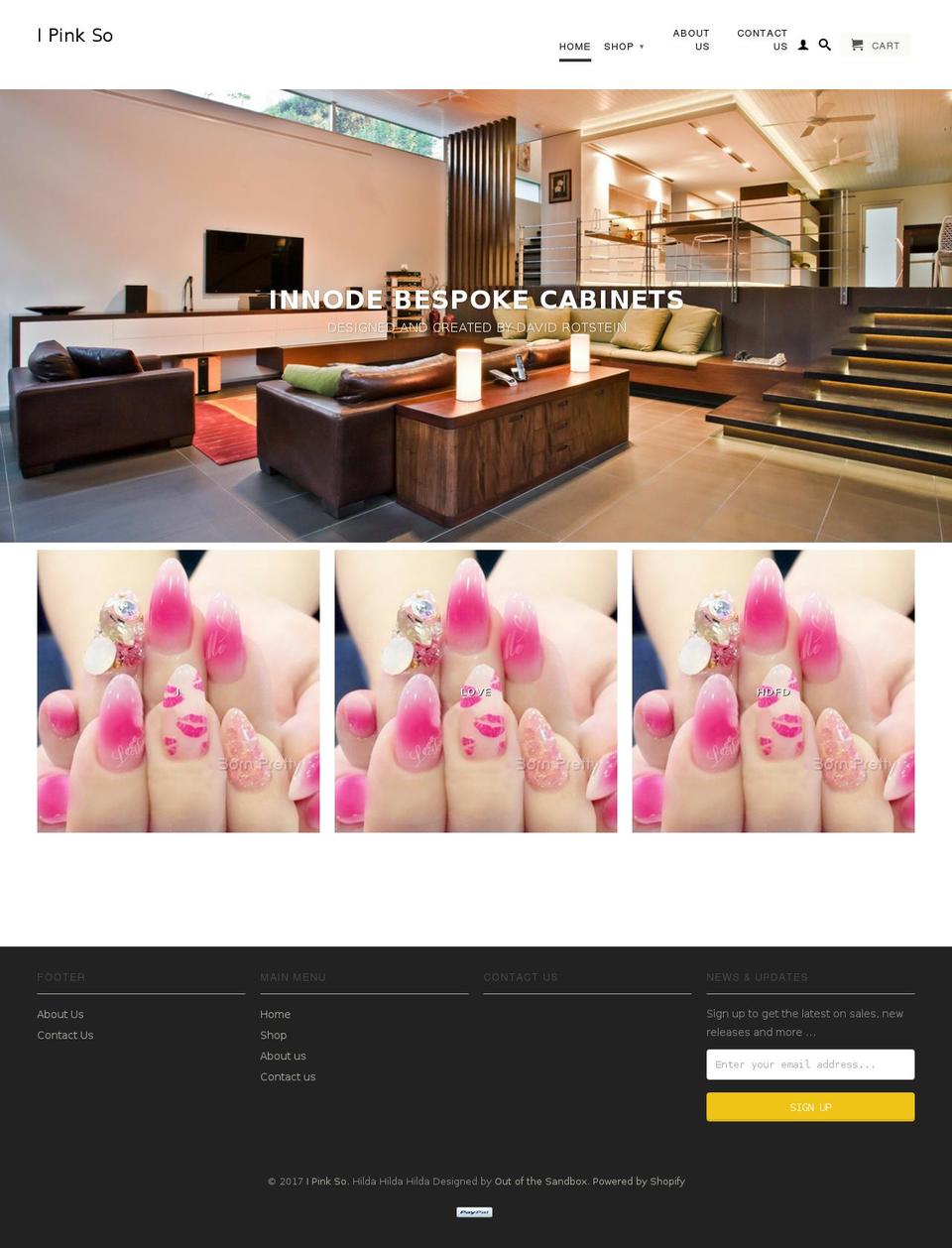 ipinkso.com shopify website screenshot