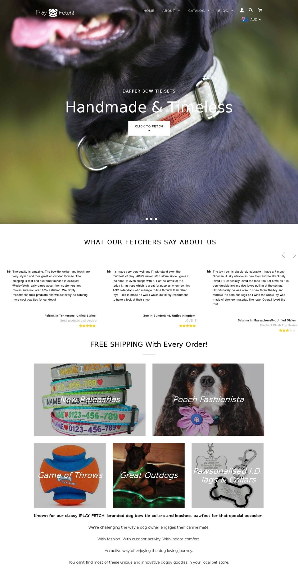 iplayfetch.com shopify website screenshot