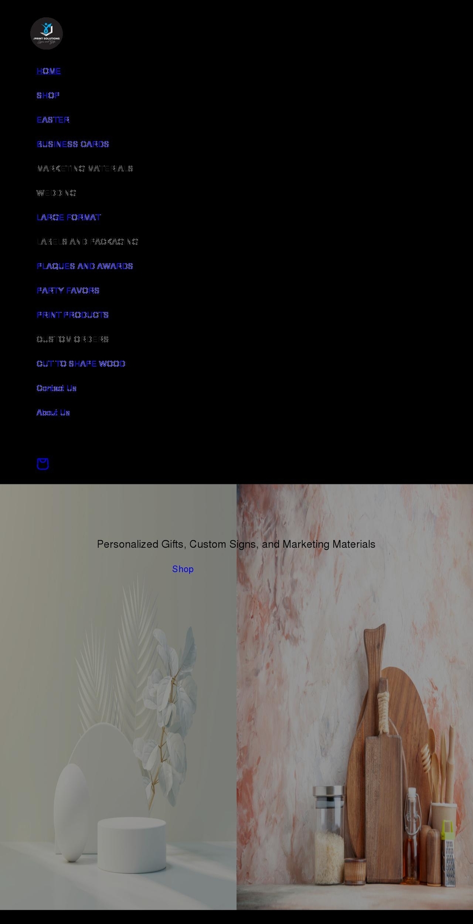 iprintsignsolutions.com shopify website screenshot