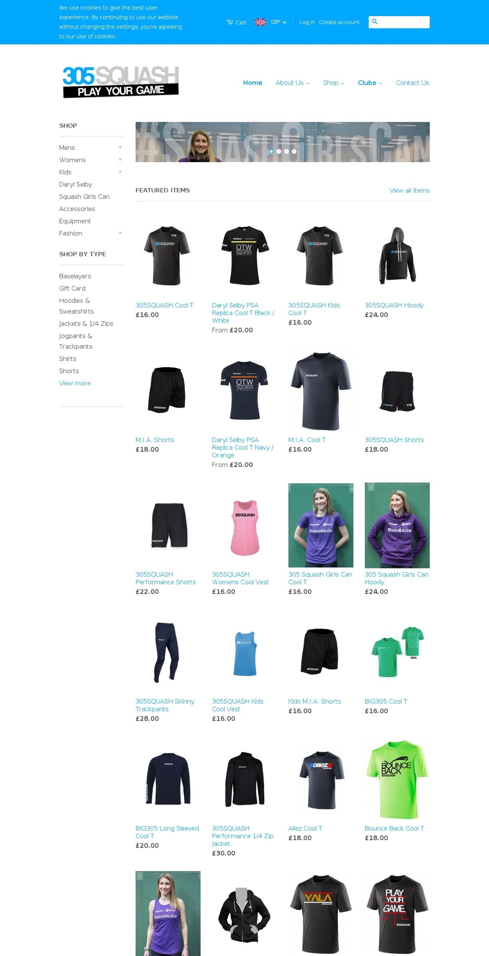 iprosquash.com — Shopify storefront screenshot