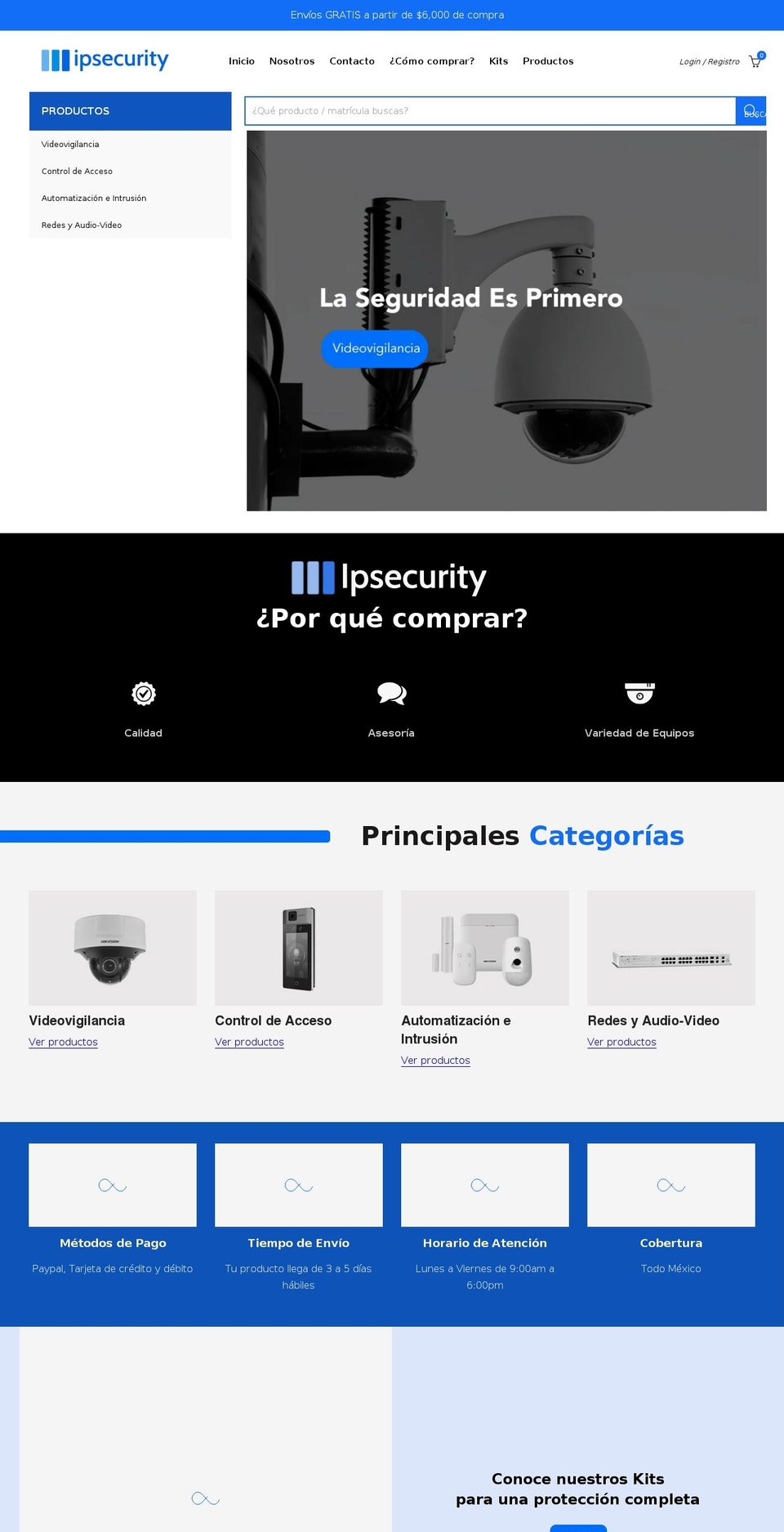 ipsecurity.com.mx shopify website screenshot