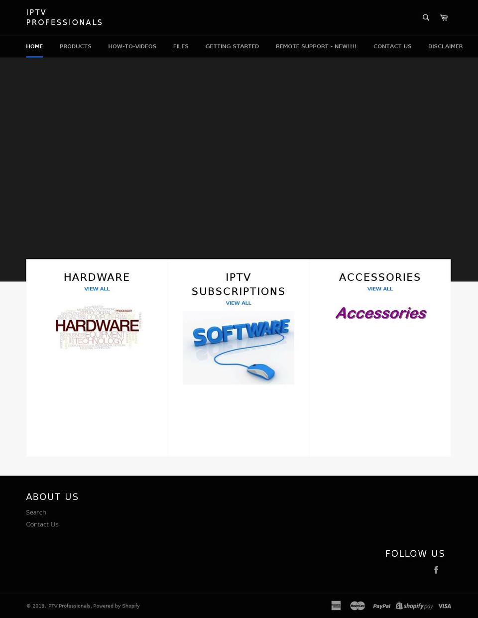 iptvprofessionals.com — Shopify storefront screenshot