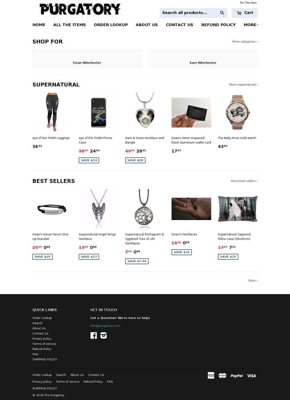 ipurgatory.com shopify website screenshot