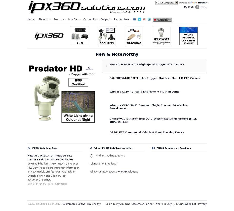 ipx360solutions.ca shopify website screenshot