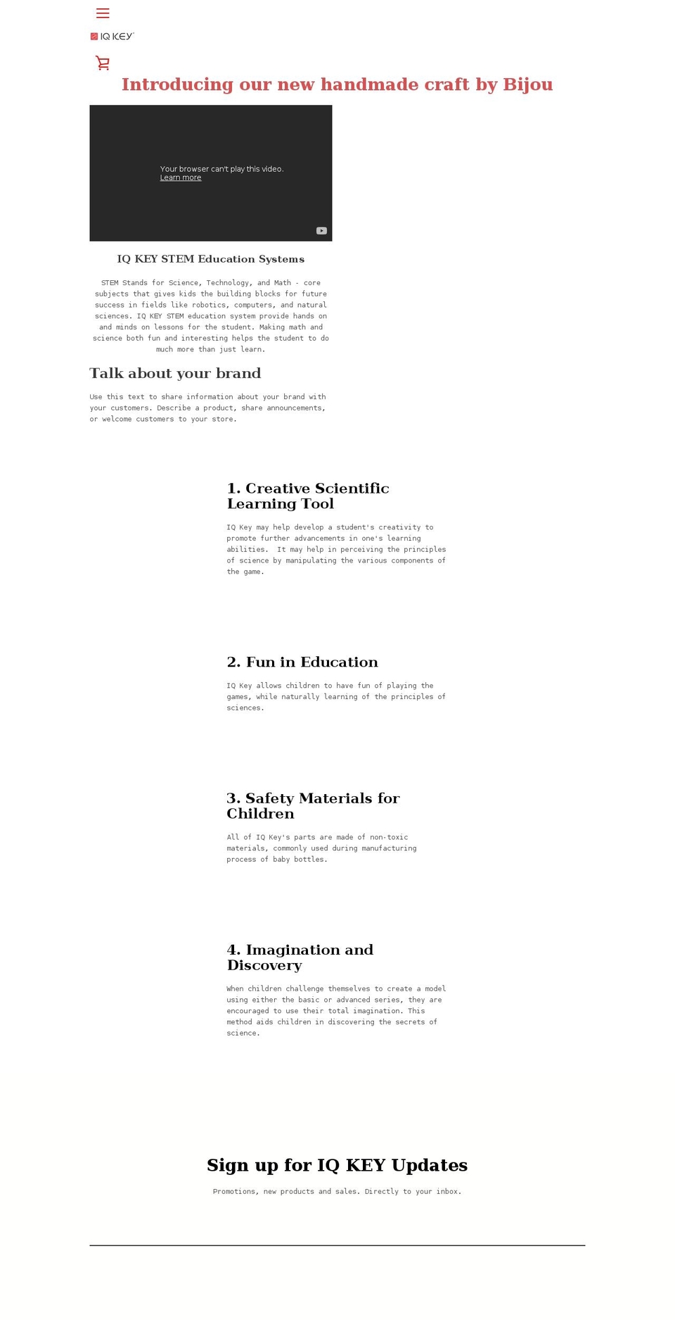 iqkey-edu.com shopify website screenshot