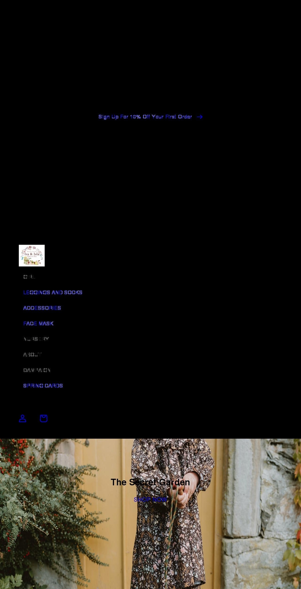 iraandisla.com shopify website screenshot