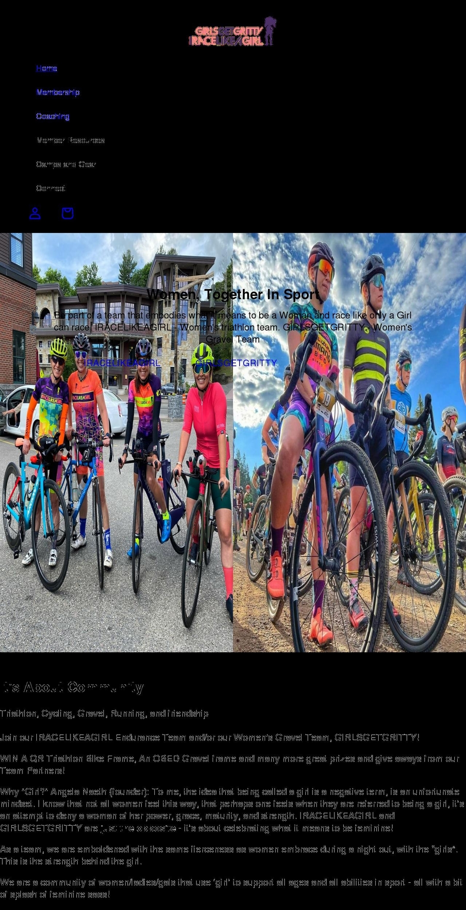 iracelikeagirl.com shopify website screenshot