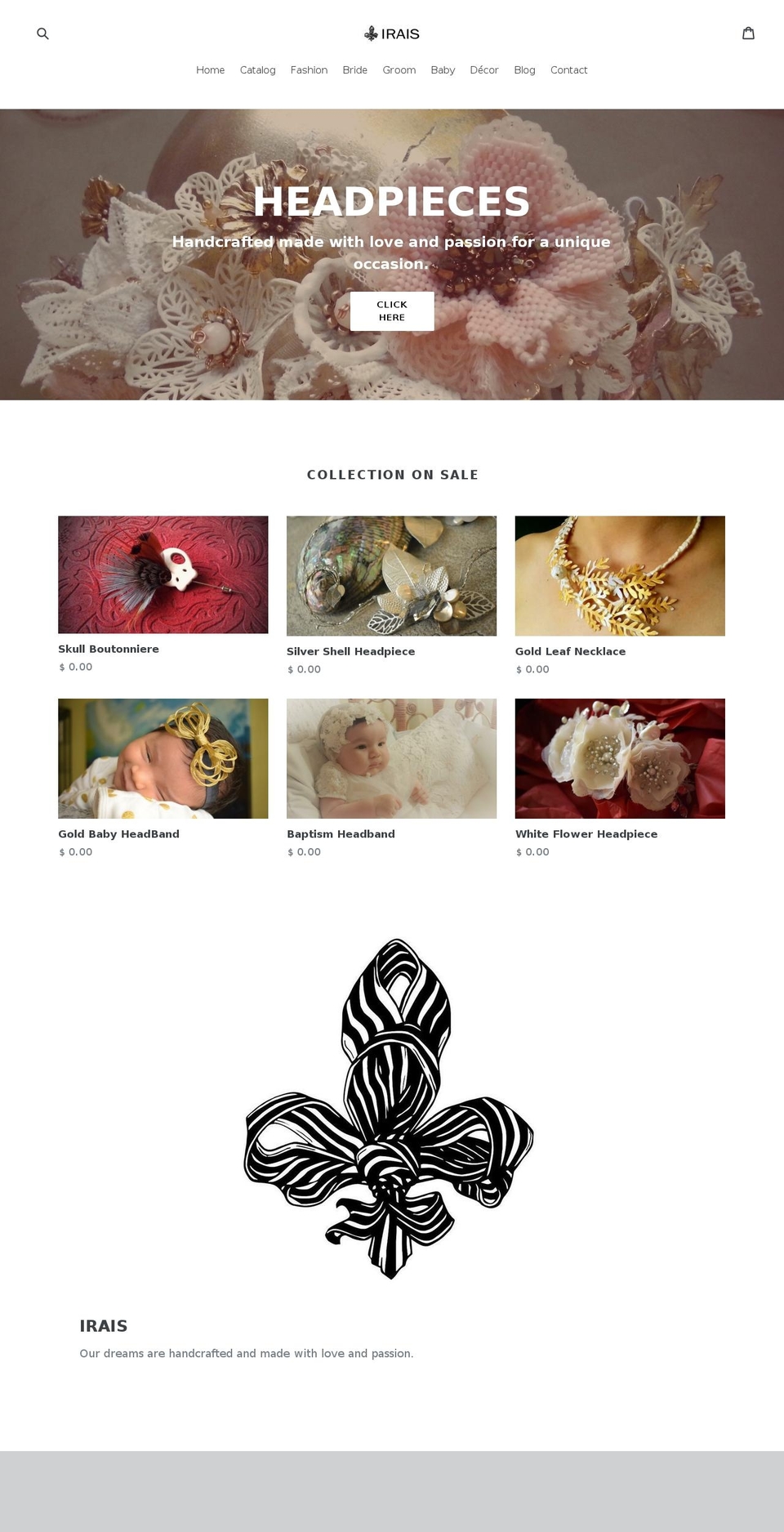 iraisart.com — Shopify storefront screenshot