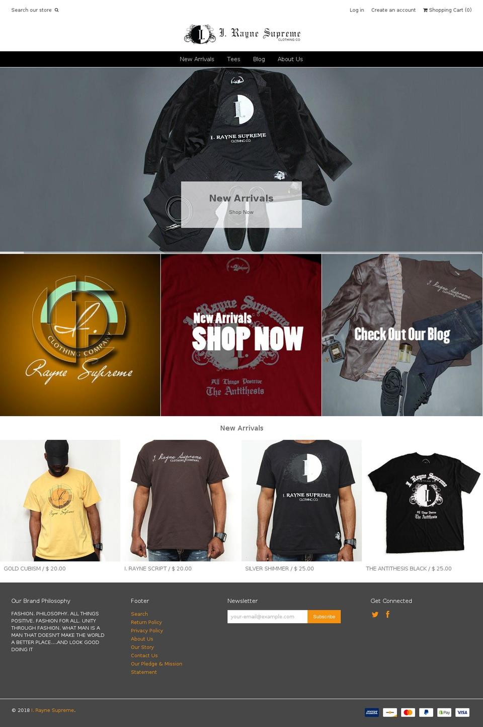 iraynesupreme.com — Shopify storefront screenshot