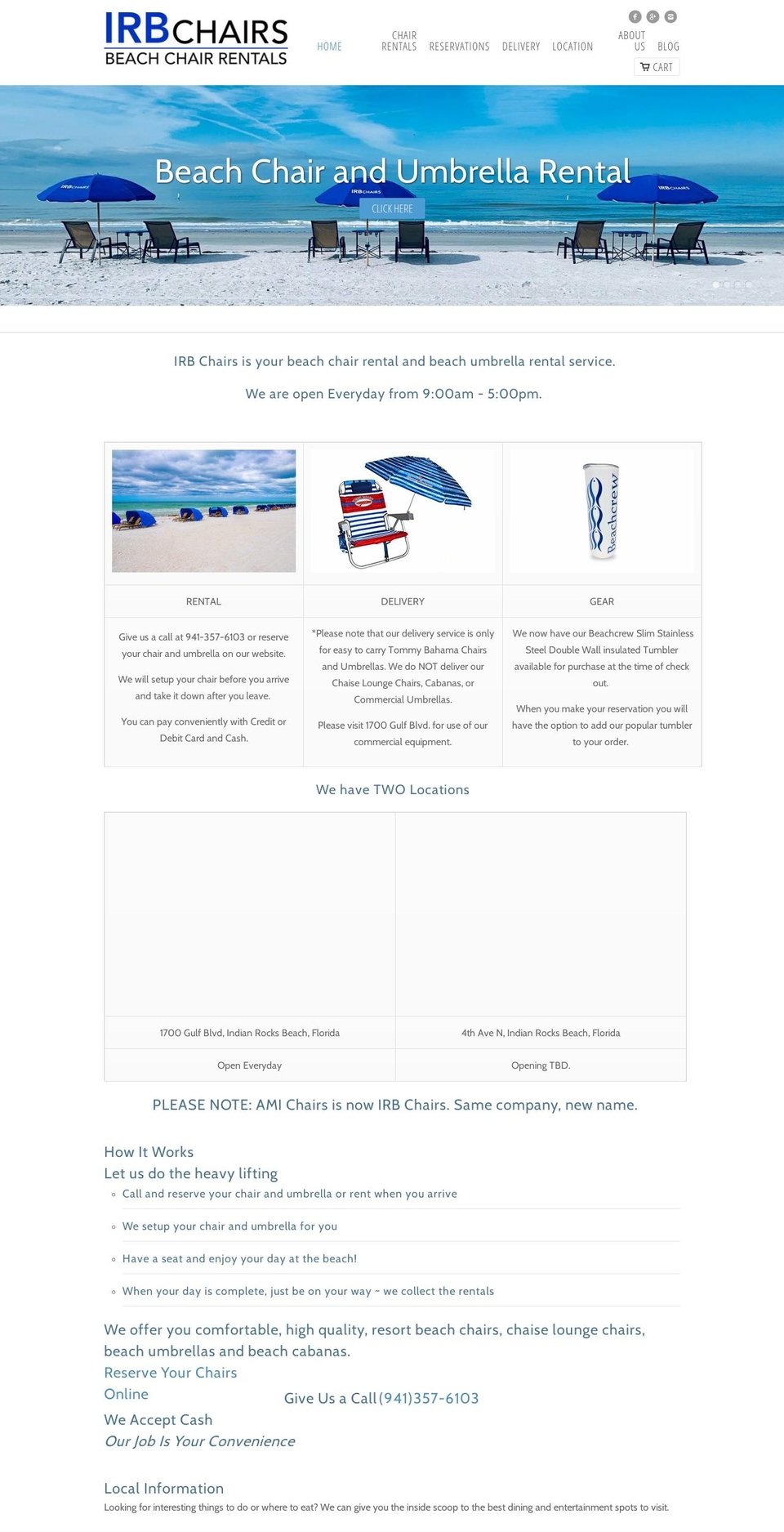 irbchairs.com shopify website screenshot