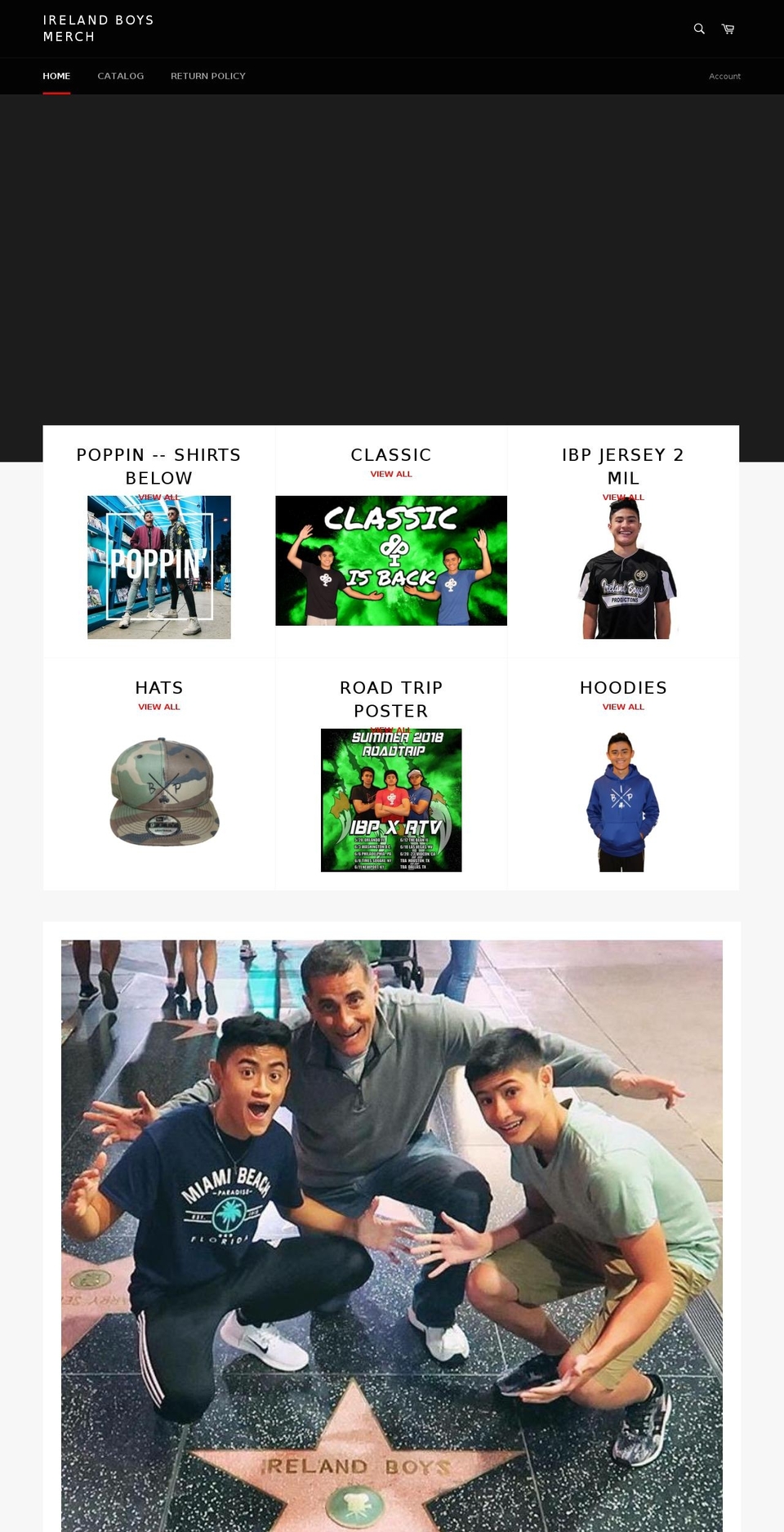 ireland-boys-merch.myshopify.com shopify website screenshot