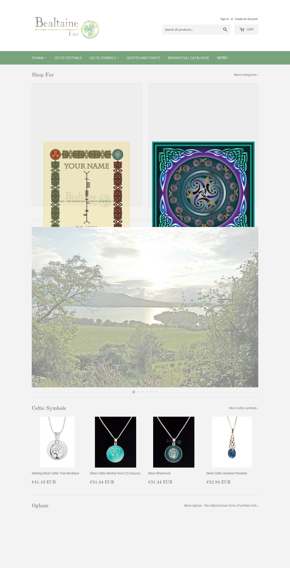 irelandcallingstore.com shopify website screenshot