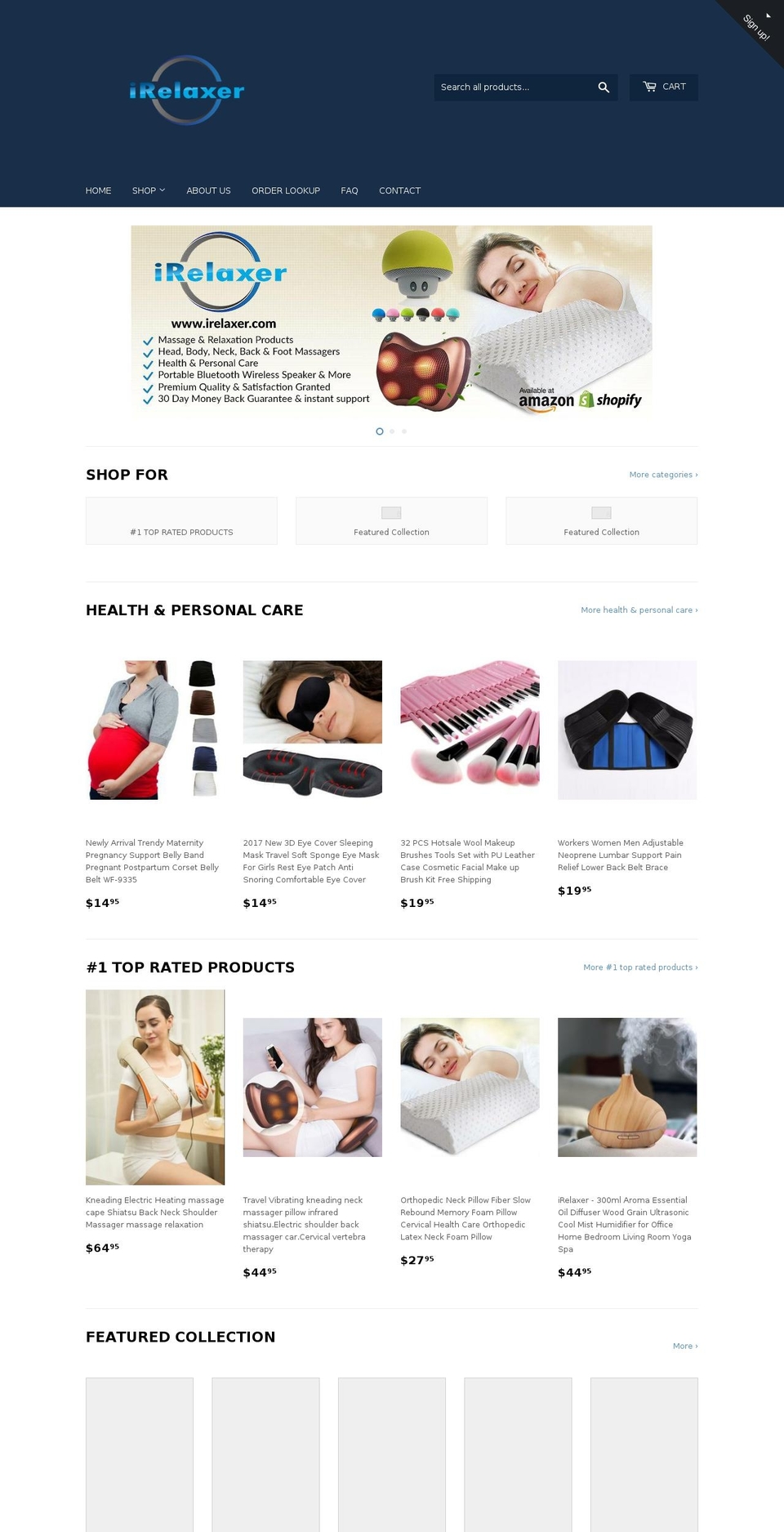 irelaxer.com shopify website screenshot