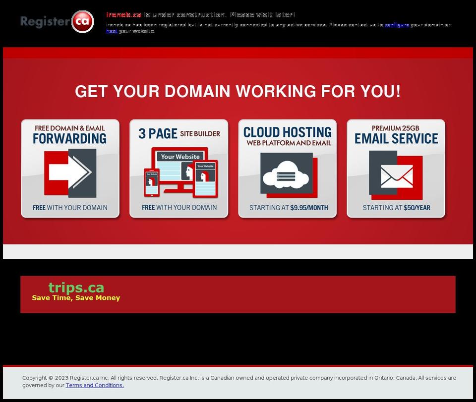 ireneb.ca shopify website screenshot