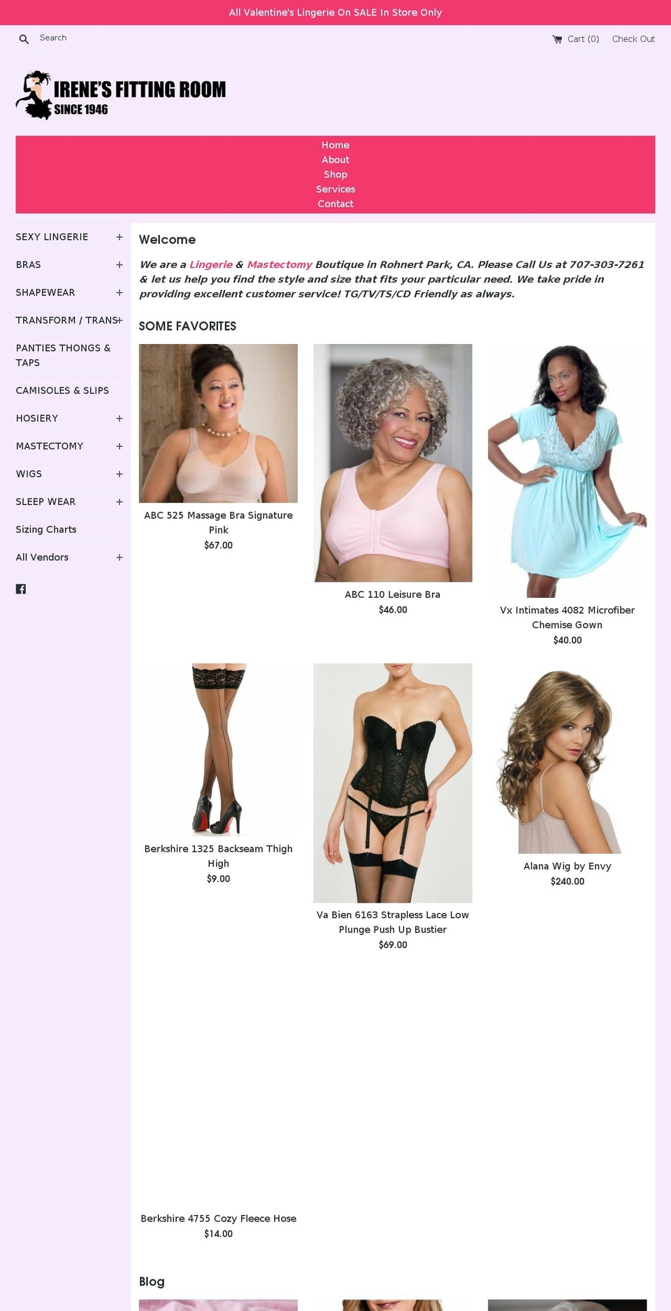 irenesfittingroom.com — Shopify storefront screenshot