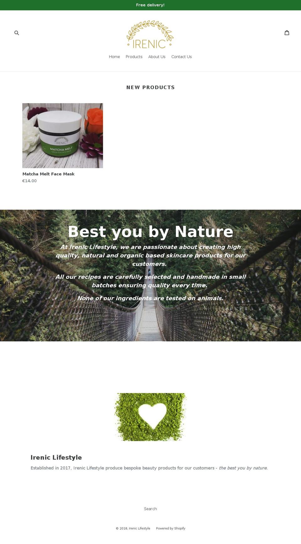 ireniclifestyle.com shopify website screenshot