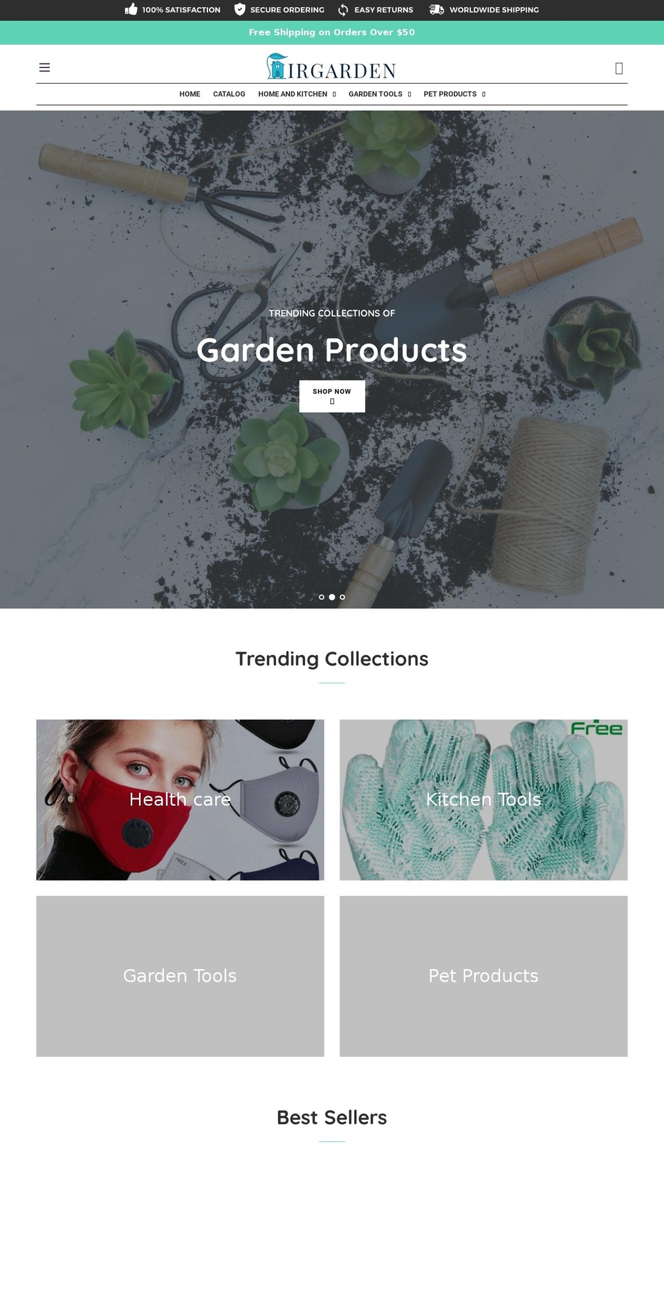 irgarden.com shopify website screenshot