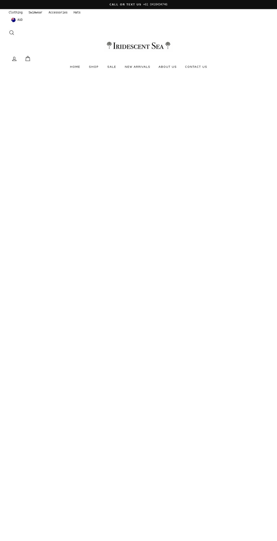 iridescentsea.com.au shopify website screenshot