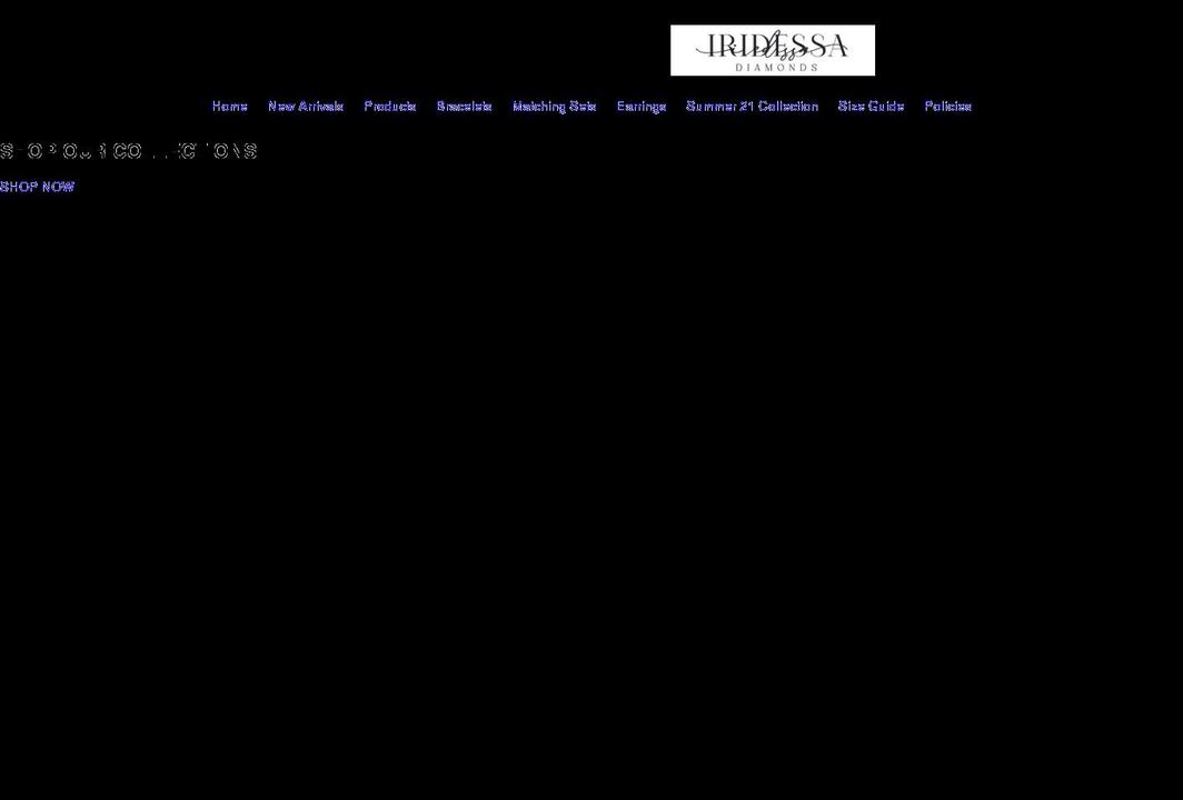 iridessadiamonds.com shopify website screenshot