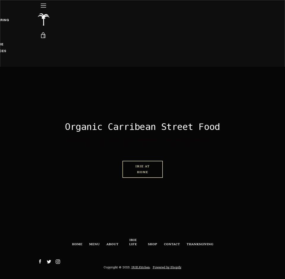 irie.kitchen shopify website screenshot